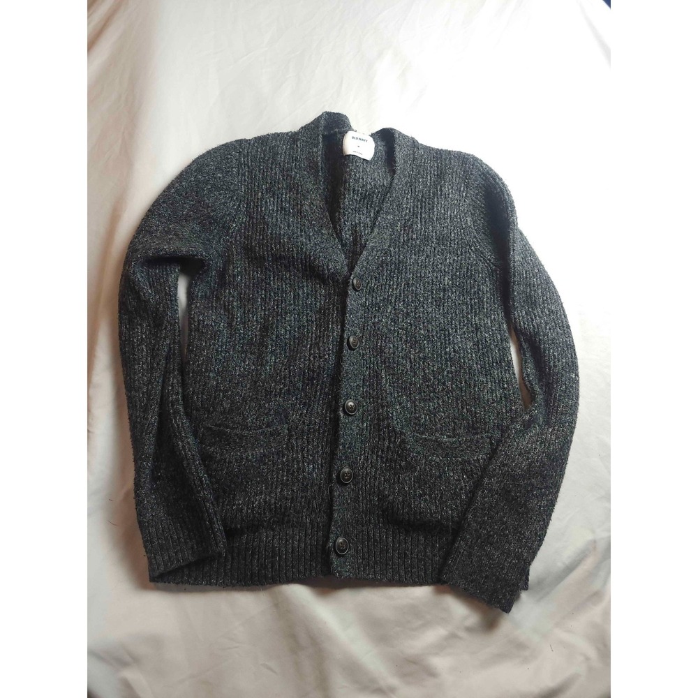 Old Navy Sweater Mens M Gray Minimalist Smart Casual Cozy Officewear Layering